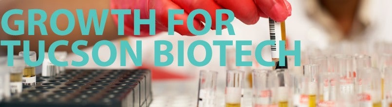 Equipment used in Tucson biotech space with words Growth for Tucson Biotech