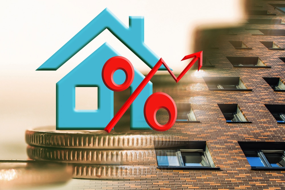 Red,Percent,Sign,On,A,Background,Of,Money,.,The